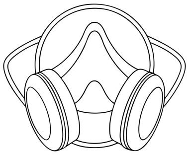 Yarım yüz solunum maskesi tasarımı tıbbi, güvenlik ve endüstriyel koruma konsepti için mükemmel bir tasarım..