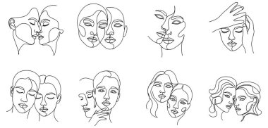 Bu resimde sekiz tane minimalist, aralıksız çizgili resim sergileniyor. Çizimlerde çoğunlukla çiftler halinde insan yüzleri yer alıyor. Bu da samimiyet, duygusal bağ ve ilişki temalarını ortaya koyuyor. Bazı çizimler öpüşmeyi resmediyor,