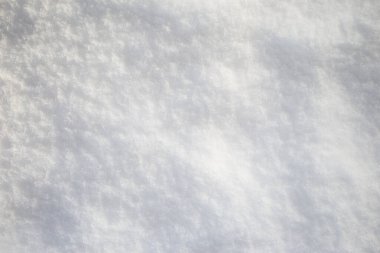 Kar dokusu. Beyaz karın en üst görüntüsü. Kopya alanı olan bir arkaplan. Kış zamanı