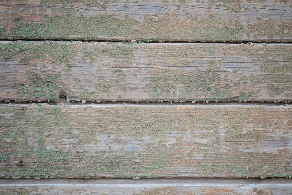 Стена Сделана Старых Досок Остатками Зеленой Краски Естественный Фон — стоковое фото