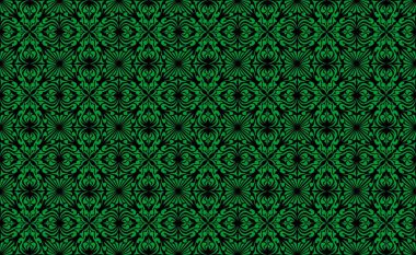 Yeşil Süssüz Desen Taze Dekoratif Çiçek Soyut Vektör Arkaplan Tasarımı