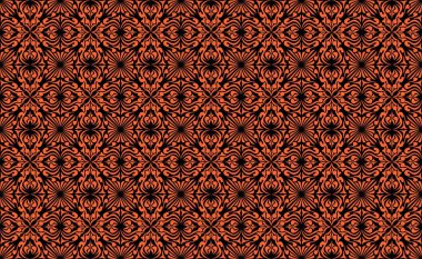 Turuncu Bakır Süslemesiz Kalıpsız Dekoratif Çiçek Soyut Vektör Tasarımı