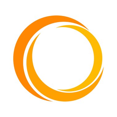 Orange circle logo template for business and company