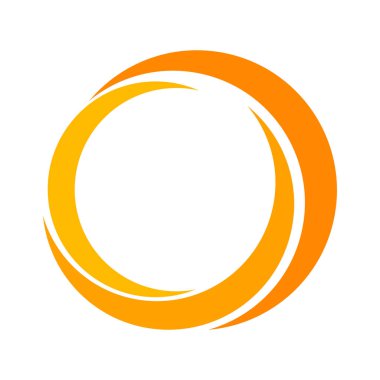 Orange circle logo template for business and company