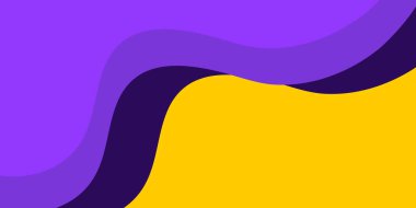 Background wave liquid fluid purple and yellow color. Business and presentation banner template