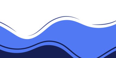 Abstract geometric background. Waves shapes blue color. Business and presentation banner