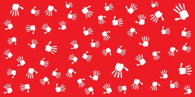 Abstract seamless white palm pattern background. Every child matters