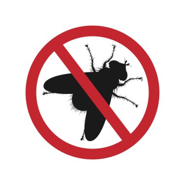 Anti insect and fly symbols and icon