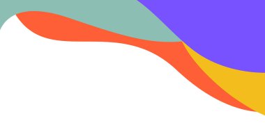 Modern mor turuncu geometrik iş afişi tasarımı. Şablon için dalga şekilleri ve çizgileri olan yaratıcı pankart tasarımı. Renkli yatay pankart. Eps10 vektörü