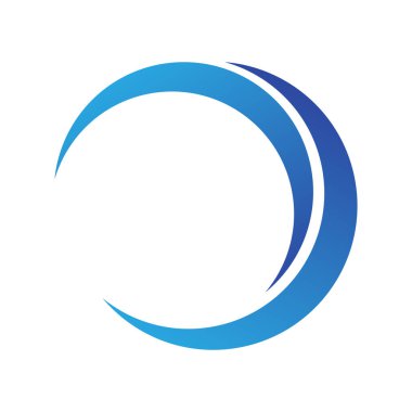 İş ve şirket için gradyan mavi daire logo şablonu