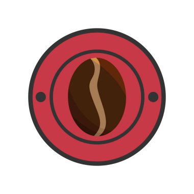 Kahve dükkanının logosu. Eski rozet kahve çekirdeği logo vektör tasarımı klasik hipster modern tarz, premium kafe bar simgesi simgesi