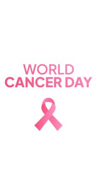 Dünya Kanser Günü geçmişi. Basit sağlık afişi