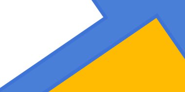 Sarı, mavi ve beyaz geometrik şekiller. Katmanlı kağıt afiş kaplama şablonu. İş sunumu ve tanıtımı