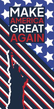 Geçmişi Amerika 'yı yeniden harika yapıyor. Maga afiş şablonu