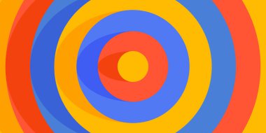 Renkli daire yarıçaplı hedef arkaplanı. Dartboard ve spor. İş ve takım çalışması afişi