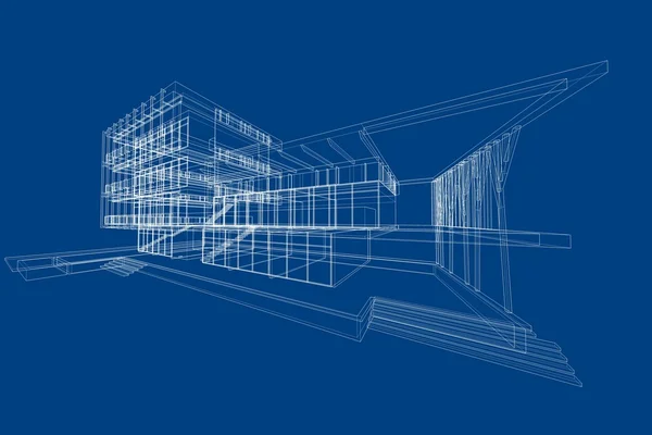 Struktura budynku komercyjnego, Architektura Abstrakcja, ilustracja, Obraz Stockowy