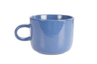 mavi kupa beyaz arkaplanda izole