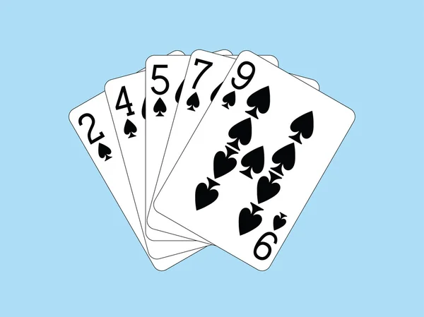 Jogar cartas - Flush of Spades —  Vetores de Stock