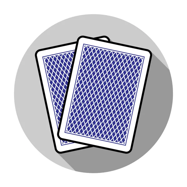 Flacher Design-Vektor zwei Karten-Symbol, isoliert — Stockvektor