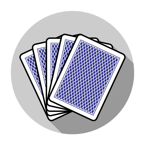 Platte ontwerp vector vijf kaarten pictogram, geïsoleerd — Stockvector