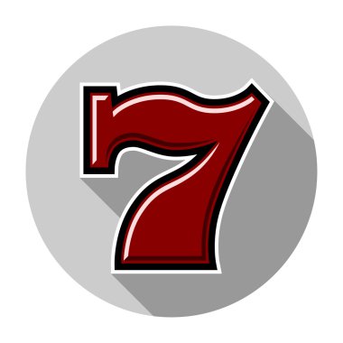 Slot makinesidir yedi simge renk vektör çizim