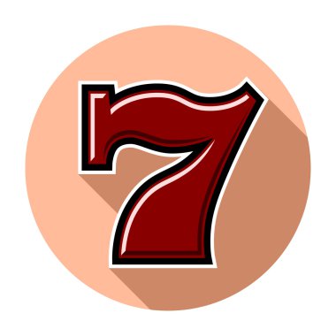 Slot makinesidir yedi simge renk vektör çizim