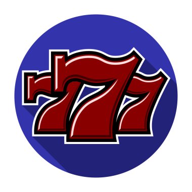 Şanslı yedili simge renk vektör çizim üçlü