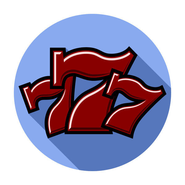 Иллюстрация цветового вектора значка Triple Lucky Sevens
