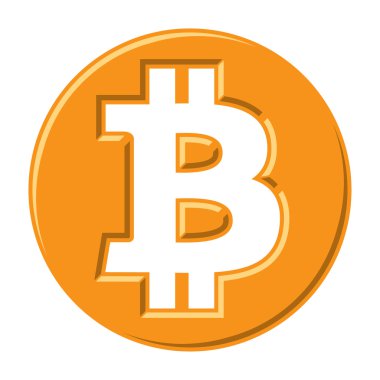 Bitcoin simgesi vektör illüstrasyonu