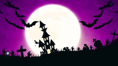 Ürkütücü, pürüzsüz korku döngüsü, ürkütücü mezarlık siluetleri, perili evler, haçlar ve gece gökyüzünde parlayan ay. Sonu gelmeyen bir döngü olarak tasarlandı. Korkutucu tanıtımlar için mükemmel..