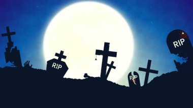 Ürkütücü, pürüzsüz korku döngüsü, ürkütücü mezarlık siluetleri, perili evler, haçlar ve gece gökyüzünde parlayan ay. Sonu gelmeyen bir döngü olarak tasarlandı. Korkutucu tanıtımlar için mükemmel..