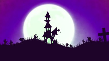 Ürkütücü, pürüzsüz korku döngüsü, ürkütücü mezarlık siluetleri, perili evler, haçlar ve gece gökyüzünde parlayan ay. Sonu gelmeyen bir döngü olarak tasarlandı. Korkutucu tanıtımlar için mükemmel..