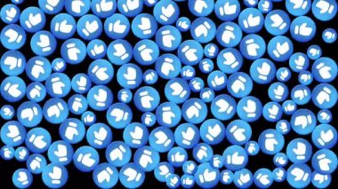 Saydam arkaplan üzerinde düşen simgeleri sever Ekranı doldurmayı sever, üst üste taşınma, canlı yayın, tanıtım videoları, sosyal medya ve eğlenceli projeler.