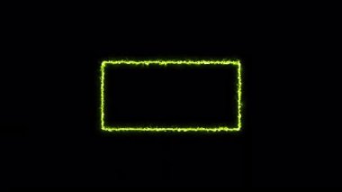 Neon, şeffaf bir arkaplanda oyun yayını videosu için ışık çerçevesini döngüye soktu. Canlı Yayın Çerçevesi - Canlandırılmış Neon Kaplama Şablonu. Döngülü. Alfa kanalı.