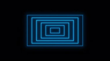 Radyo dalgası sinyali. Renkler arka plan dalgaları animasyonunu merkezden verir. Parlak neon ışıklar cazibe konsepti için hareket ettirir. Neon Wave 4K animasyonu. Neon radyo dalgaları. Alfa Kanalı.