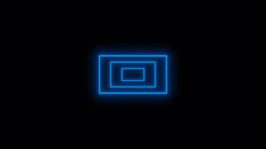 Radyo dalgası sinyali. Renkler arka plan dalgaları animasyonunu merkezden verir. Parlak neon ışıklar cazibe konsepti için hareket ettirir. Neon Wave 4K animasyonu. Neon radyo dalgaları. Alfa Kanalı.