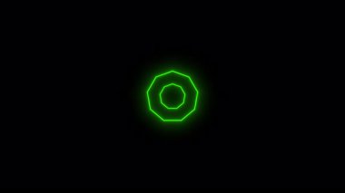 Radyo dalgası sinyali. Renkler arka plan dalgaları animasyonunu merkezden verir. Parlak neon ışıklar cazibe konsepti için hareket ettirir. Neon Wave 4K animasyonu. Neon radyo dalgaları. Alfa Kanalı.