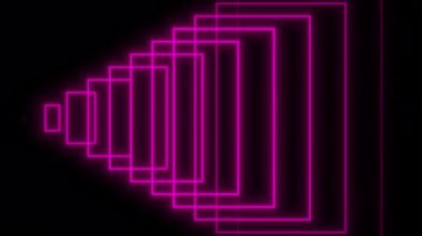 Radyo dalgası sinyali. Renkler arka plan dalgaları animasyonunu merkezden verir. Parlak neon ışıklar cazibe konsepti için hareket ettirir. Neon Wave 4K animasyonu. Neon radyo dalgaları. Alfa Kanalı.