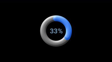 Animasyon ilerleme çubuğu çemberi ve doğrusal stili yüzdelik, modern HUD arayüz veri yükleyici, dijital önyükleyici UI ögesi ile yükleniyor. Temiz UI HUD elementleri. Şeffaf arkaplan.