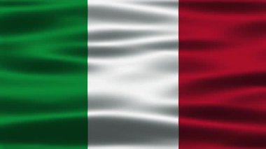 Sallanan İtalya Bayrak Döngüsü Canlandırması. Pürüzsüz Rüzgar Efektli Gerçekçi Bayrak Hareketi. Kusursuz Döngü, Yüksek Kaliteli Animasyon, Vatanseverlik ve Görüntü İçin Mükemmel. Video Üstüste aktarımları için ideal