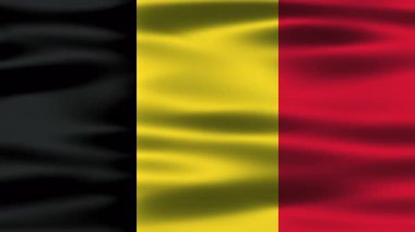 Sallanan Belçika Bayrak Döngüsü Canlandırması. Pürüzsüz Rüzgar Efektli Gerçekçi Bayrak Hareketi. Kusursuz Döngü, Yüksek Kaliteli Animasyon, Vatanseverlik ve Görüntü İçin Mükemmel. Video Üstüste aktarımları için ideal.