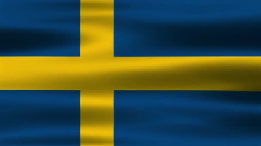 İsveç Bayrak Döngüsü Animasyonu 'nu sallıyor. Pürüzsüz Rüzgar Efektli Gerçekçi Bayrak Hareketi. Kusursuz Döngü, Yüksek Kaliteli Animasyon, Vatanseverlik ve Görüntü İçin Mükemmel. Video Üstüste aktarımları için ideal.