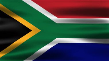 Güney Afrika Bayrak Döngüsü Animasyonu. Pürüzsüz Rüzgar Efektli Gerçekçi Bayrak Hareketi. Kusursuz Döngü, Yüksek Kaliteli Animasyon, Vatanseverlik ve Görüntü İçin Mükemmel. Video Üstüste aktarımları için ideal.