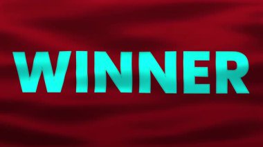 Kazanan Metin ile Dalgalı Arkaplan Döngüsü. Dinamik Işık Çizgileri, Soyut Hareket Grafikleri Animasyonu. Canlı Akışkan Çizgiler, Neon Parıltısı ve Akış İçin Yumuşak Akış Dokusu, Video Düzenleme.