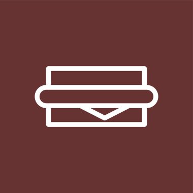 Sandviç simgesi, vektör illüstrasyonu basit tasarım