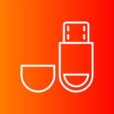 usb sürücü simgesi, vektör illüstrasyonu basit tasarım