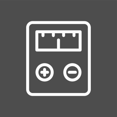 voltmetre simgesi, vektör illüstrasyonu basit tasarım