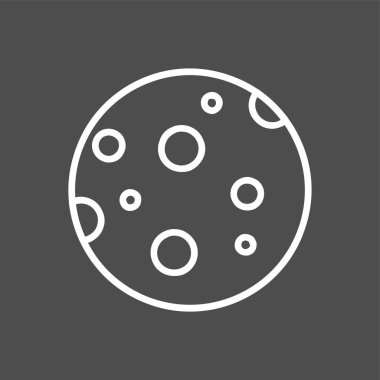 Ay simgesi, vektör illüstrasyonu basit tasarım