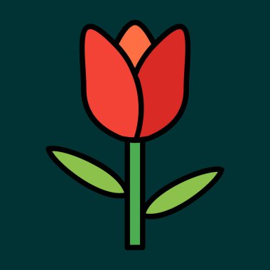 Tulip icon, vector illustration simple design
