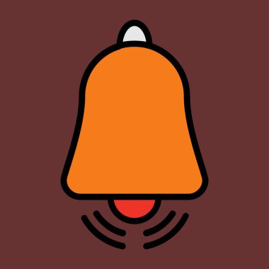 Alarm simgesi, vektör illüstrasyonu basit tasarım